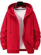 Sweat À Capuche Zippé Avec Cordon Pour Hommes | Idéal Pour L’Automne
