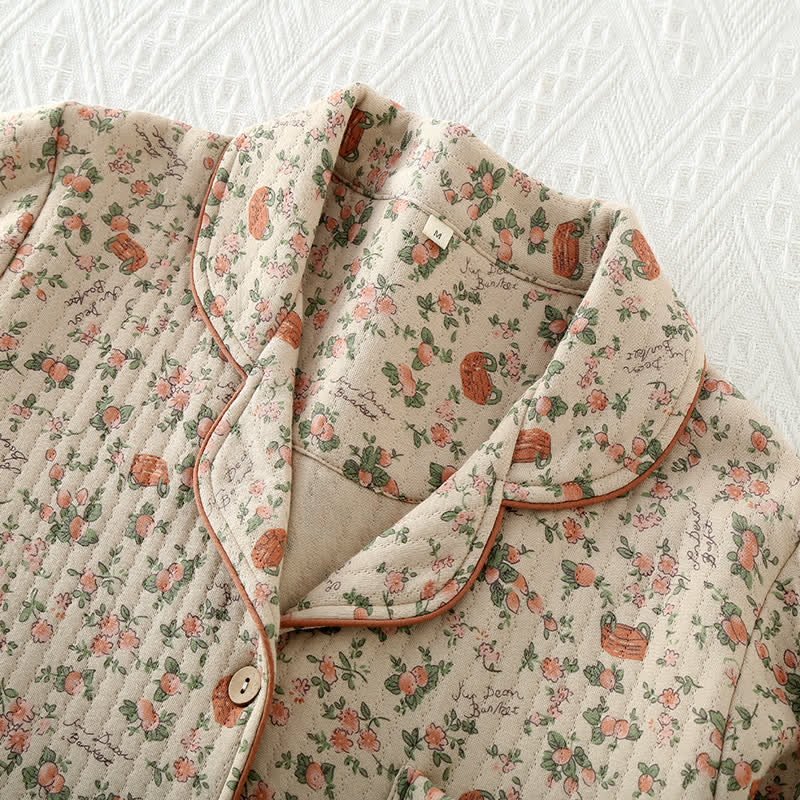 Ensemble Pyjama à Motif Floral avec Taille Élastique pour Adulte | Idéal pour la Maison et le Sommeil