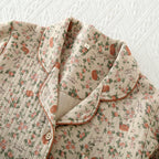 Ensemble Pyjama à Motif Floral avec Taille Élastique pour Adulte | Idéal pour la Maison et le Sommeil