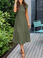 Robe Midi Avec Coupe Aérée Pour Femme | Idéale Pour Usage Quotidien Et Occasions