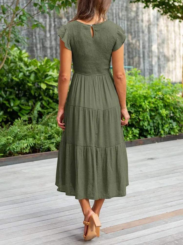 Robe Midi Avec Coupe Aérée Pour Femme | Idéale Pour Usage Quotidien Et Occasions
