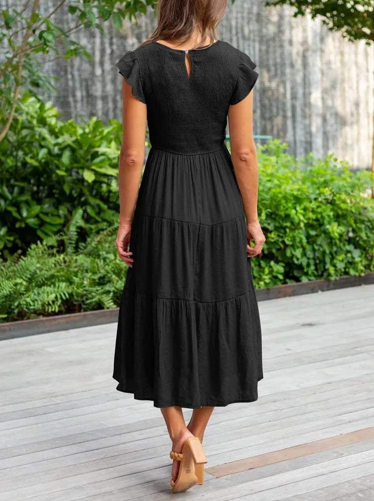 Robe Midi Avec Coupe Aérée Pour Femme | Idéale Pour Usage Quotidien Et Occasions