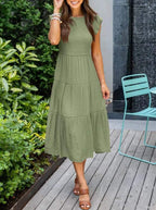 Robe Midi Avec Coupe Aérée Pour Femme | Idéale Pour Usage Quotidien Et Occasions