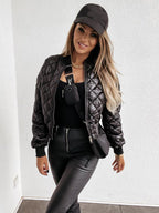 Veste Puffer Courte Matelassée Avec Fermeture Zippée Pour Femme | Idéale Pour La Saison Froide Et Les Activités Quotidiennes