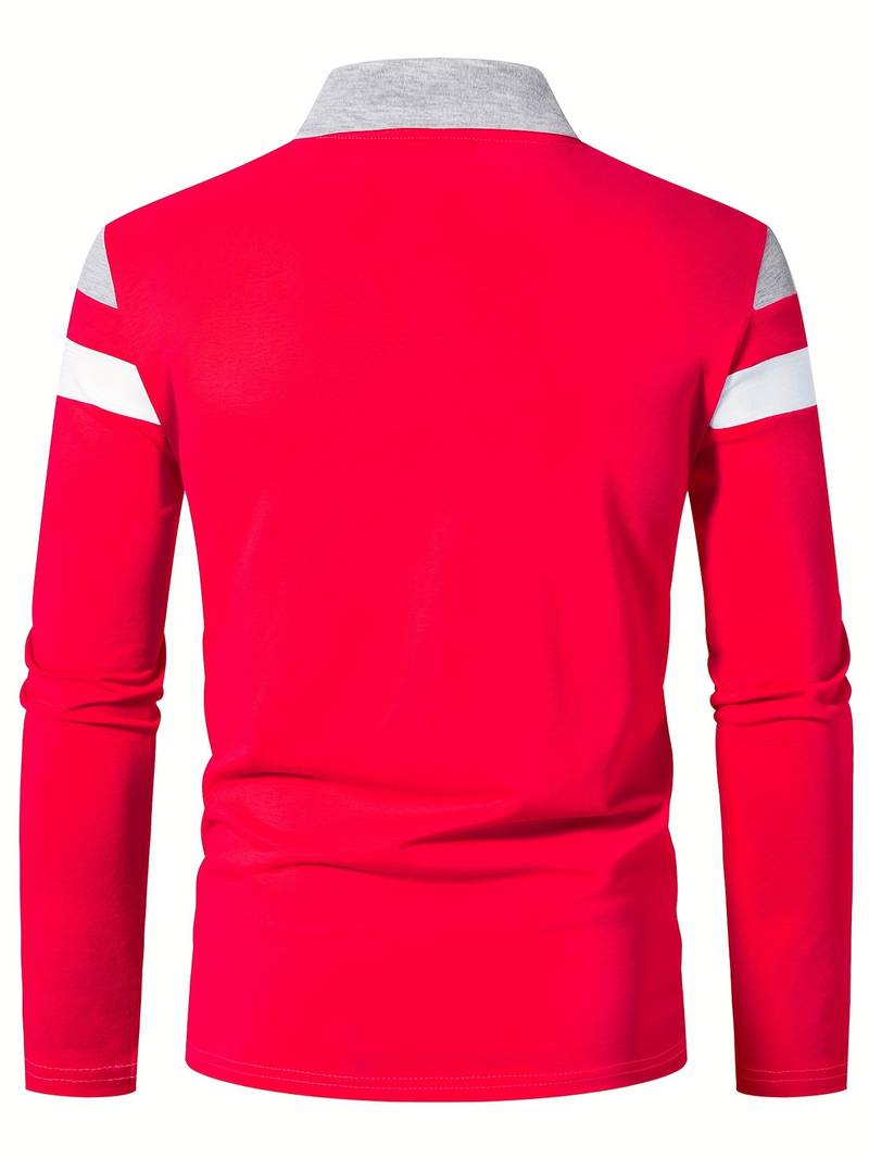 Polo À Manches Longues Avec Fermeture Zippée Pour Homme | Idéal Pour Un Usage Quotidien