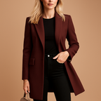Trench-Coat Long Avec Coupe Ajustée Et Fermeture Boutonnée Pour Femmes | Idéal Pour La Mi-Saison