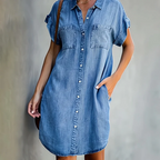 Robe Midi avec Boutonnage Frontal pour Femme | Idéale pour les Journées Décontractées