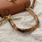 Sac Structuré Avec Poignée Bambou Et Bandoulière Ajustable | Idéal Pour Usage Quotidien