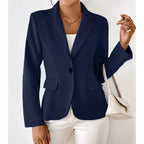 Blazer À Bouton Unique Avec Coupe Structurée Pour Femmes | Idéal Pour Le Travail Et Les Occasions Décontractées