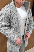 Cardigan Long avec Col Contrasté pour Homme | Idéal pour les Tenues Décontractées