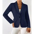 Blazer À Bouton Unique Avec Coupe Structurée Pour Femmes | Idéal Pour Le Travail Et Les Occasions Décontractées