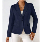 Blazer À Bouton Unique Avec Coupe Structurée Pour Femmes | Idéal Pour Le Travail Et Les Occasions Décontractées