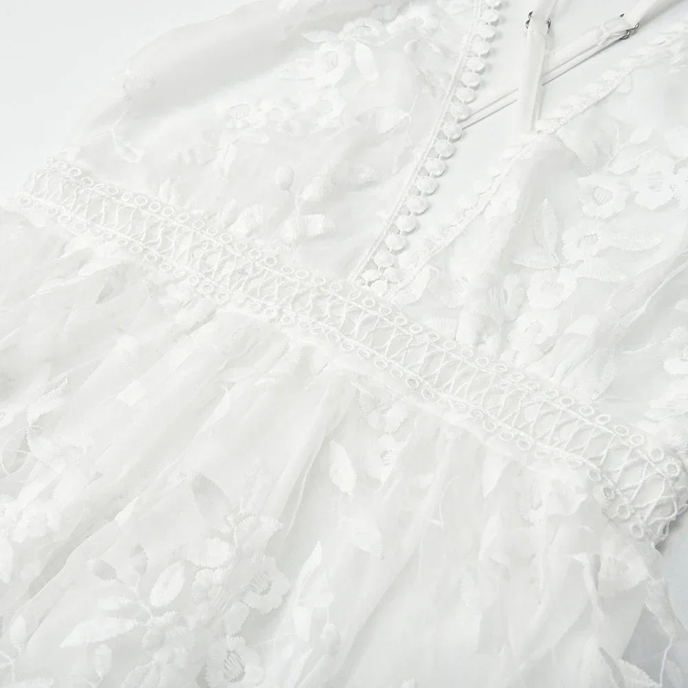 Robe À Bretelles Avec Broderie Florale Pour Femme | Idéale Pour Les Vacances Et Les Sorties D’Été