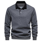 Polo Rugby À Manches Longues avec Col Contrasté pour Homme | Idéal pour La Mi-Saison