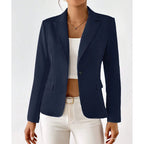 Blazer À Bouton Unique Avec Coupe Structurée Pour Femmes | Idéal Pour Le Travail Et Les Occasions Décontractées