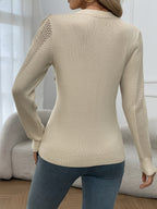 Pull à Manches Longues avec Détails à Franges pour Femme | Idéal pour un Usage Quotidien