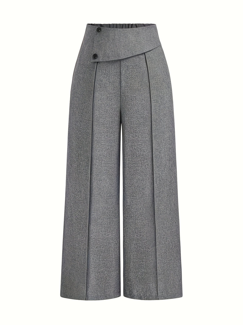 Pantalon Large Taille Haute Avec Plis Frontaux Pour Femme | Idéal Pour Usage Quotidien Et Professionnel