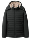 Veste d’Hiver Matelassée avec Capuche Ajustable pour Hommes | Idéale pour la Saison Froide