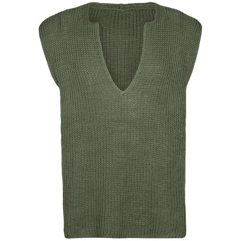 Pull Tricoté Sans Manches pour Hommes | Idéal pour la Superposition