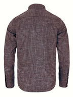 Chemise À Manches Longues Avec Détails Contrastés Et Fermeture À Boutons Pour Hommes | Idéale Pour Toutes Les Saisons