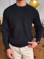 Pull En Maille À Motif Câblé Avec Coupe Ajustée Pour Homme | Idéal Pour L’Automne Et Le Quotidien