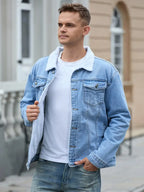 Veste En Jean À Coupe Classique Pour Hommes | Idéale Pour Usage Quotidien