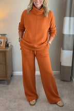 Ensemble Deux Pièces en Maille avec Top et Pantalon pour Femme | Idéal pour un Usage Quotidien