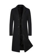 Manteau Long Avec Col Cranté Pour Homme | Idéal Pour Saisons Froides Et Intermédiaires