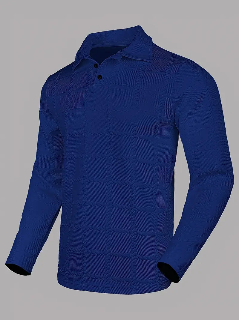Chemise À Boutons Avec Motif Texturé Pour Homme | Idéale Pour Bureau Et Sorties