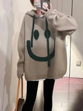 Hoodie à Manches Longues avec Motif Sourire pour Adultes | Idéal pour un Usage Quotidien