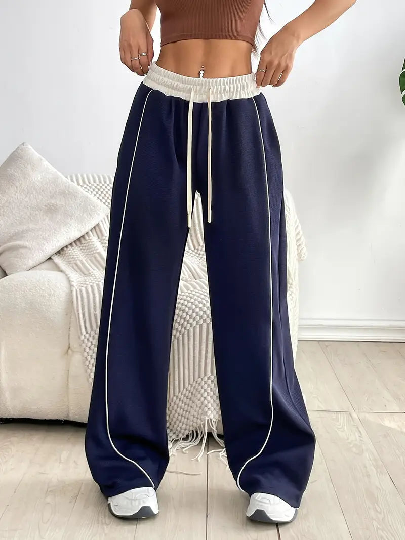 Pantalon Jogging avec Cordon de Serrage et Poches Latérales pour Femme | Idéal pour Détente et Activités Légères