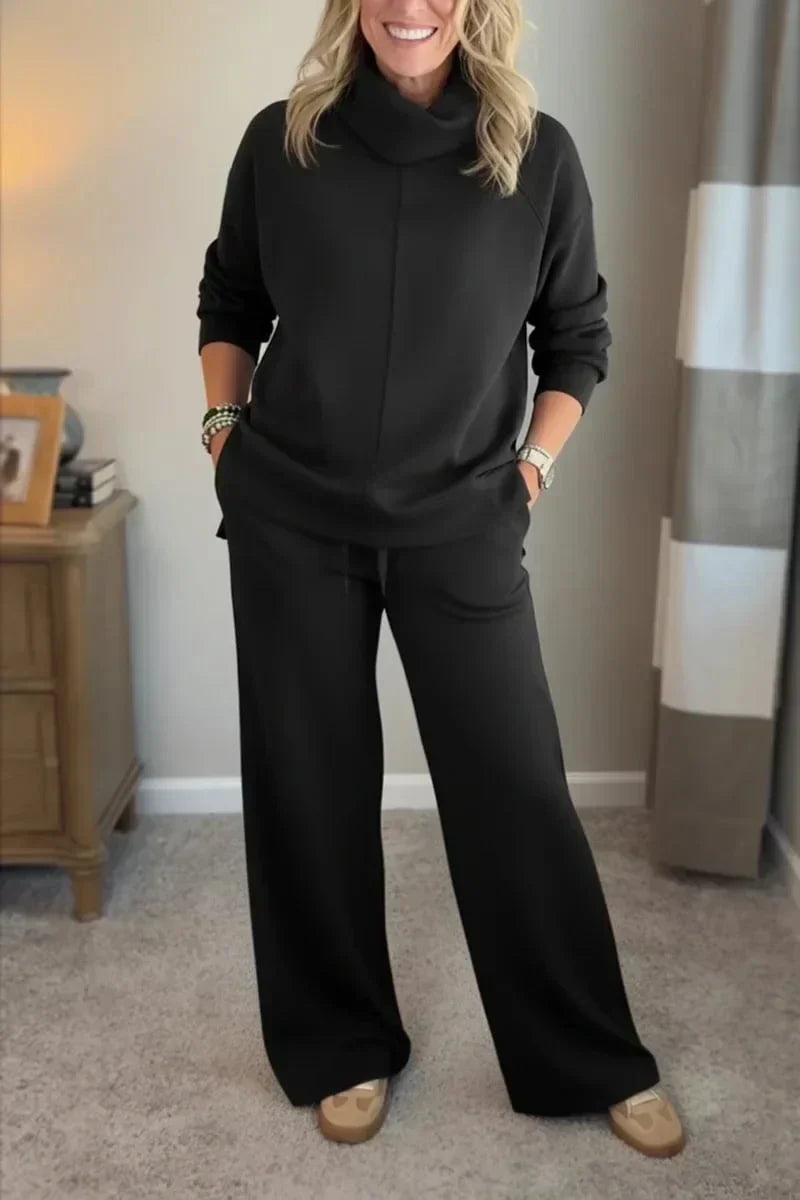 Ensemble Deux Pièces en Maille avec Top et Pantalon pour Femme | Idéal pour un Usage Quotidien