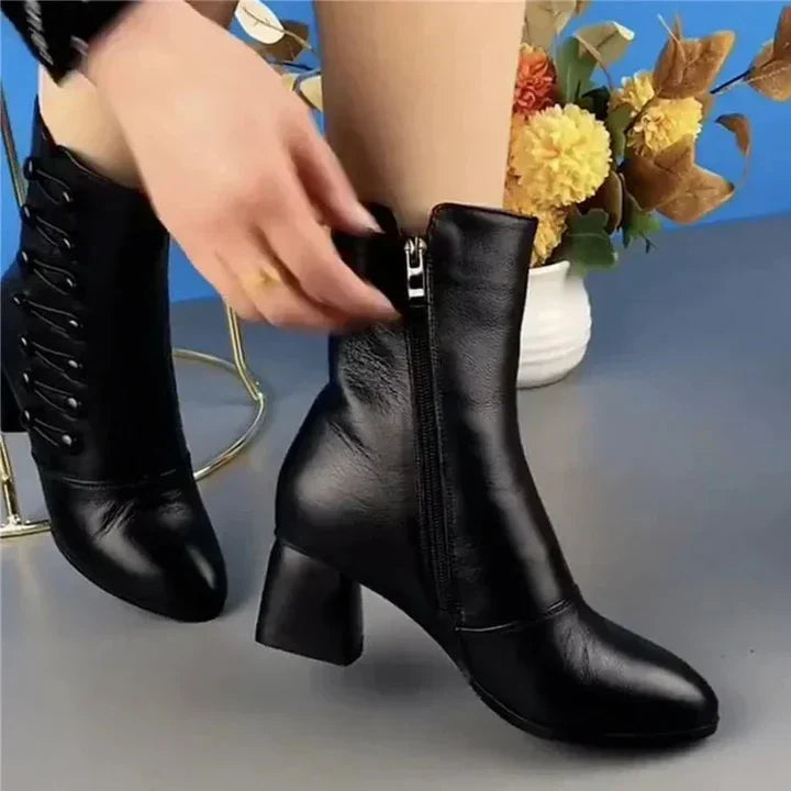 Bottes Hautes pour Femmes avec Design Structuré | Idéal pour Hiver et Usage Quotidien