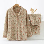 Ensemble Pyjama à Motif Floral avec Taille Élastique pour Adulte | Idéal pour la Maison et le Sommeil