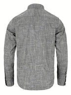 Chemise À Manches Longues Avec Détails Contrastés Et Fermeture À Boutons Pour Hommes | Idéale Pour Toutes Les Saisons