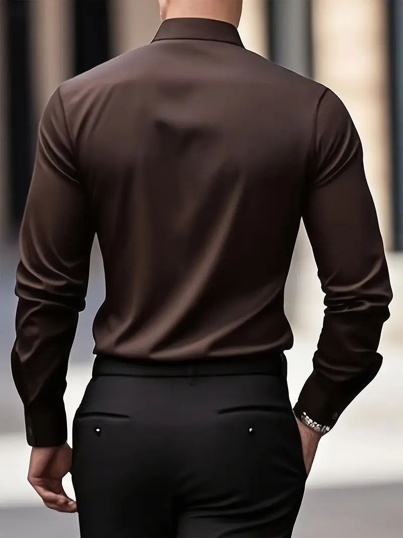 Chemise À Manches Longues Pour Homme | Idéale Pour Usage Quotidien