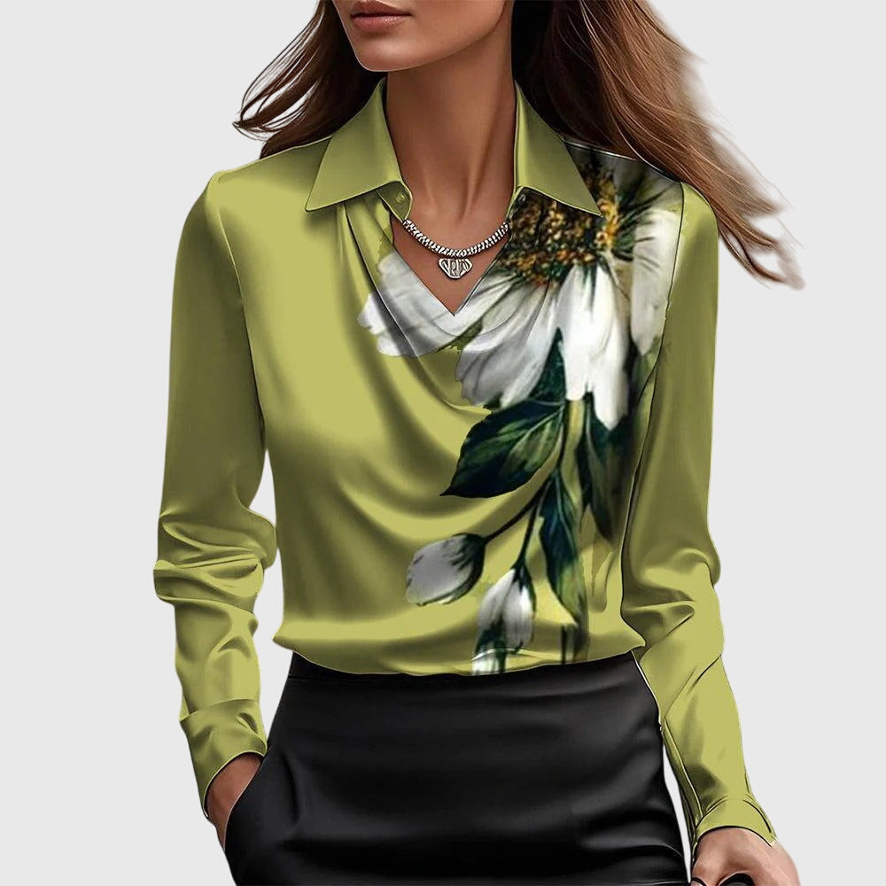 Blouse Fluide Pour Femme Avec Col Plissé | Idéal Pour Un Usage Quotidien