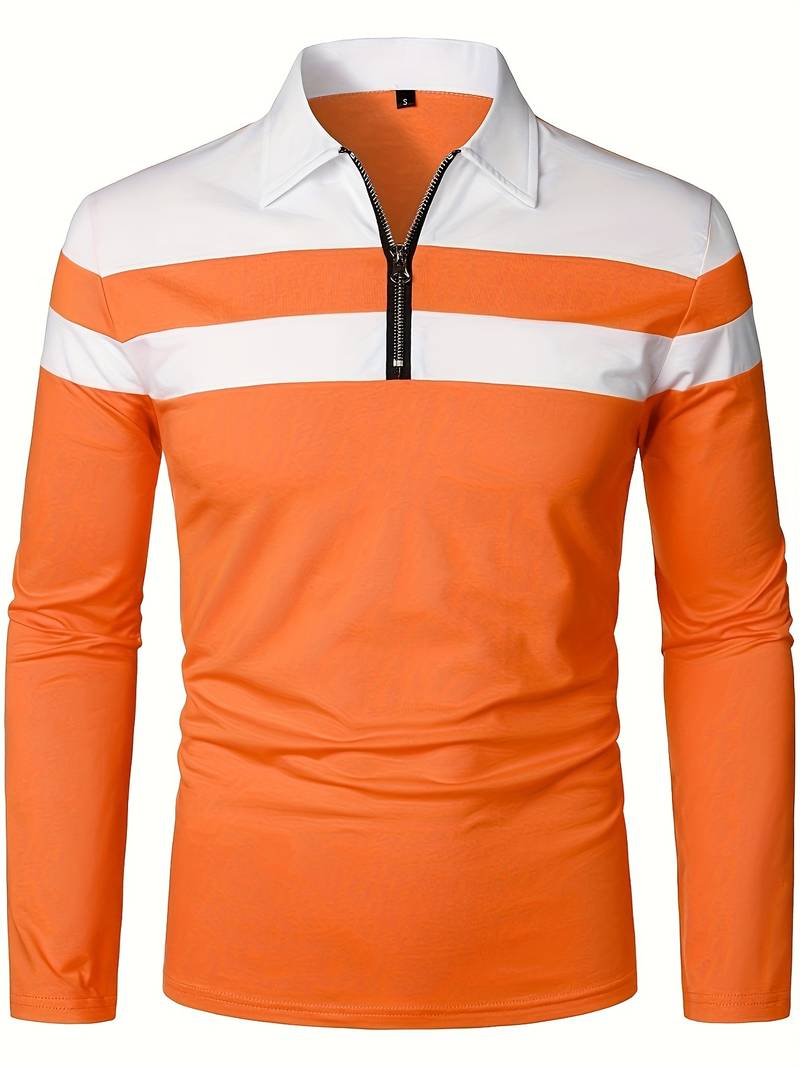 Polo À Manches Longues Avec Fermeture Zippée Pour Homme | Idéal Pour Un Usage Quotidien