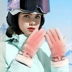 Gants d’Hiver avec Nœud et Fonction Écran Tactile pour Femme | Idéals pour les Activités Extérieures