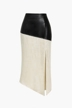 Jupe Midi Taille Haute Avec Fente Latérale Et Design Asymétrique Pour Femme | Idéale Pour Le Quotidien Et Les Occasions Planifiées