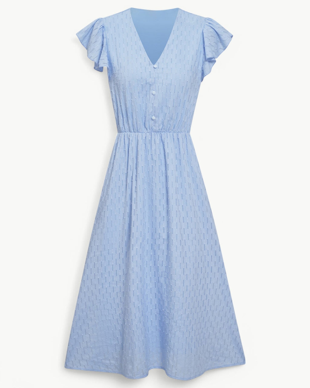 Robe Midi Avec Manches À Volants Pour Femme | Idéal Pour Usage Quotidien Et Occasions