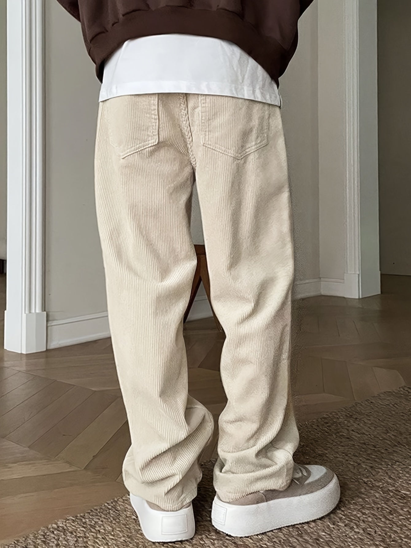 Pantalon À Jambe Droite Avec Taille À Cordon Pour Homme | Idéal Pour Le Quotidien