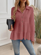 Chemise À Manches Longues Avec Fermeture Boutonnée Pour Femmes | Idéal Pour Travail Et Usage Quotidien