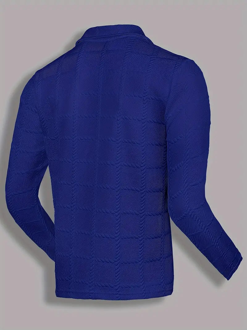 Chemise À Boutons Avec Motif Texturé Pour Homme | Idéale Pour Bureau Et Sorties