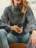 Pull En Maille Avec Ornements Décoratifs Pour Femmes | Idéal Pour La Mi-Saison