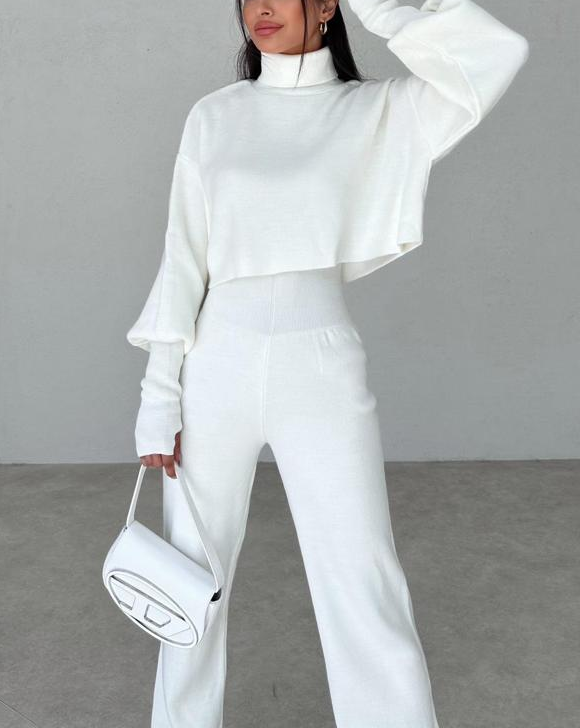Ensemble Deux Pièces Avec Haut À Manches Longues Et Pantalon Pour Femmes | Idéal Pour Usage Quotidien Et Loisirs