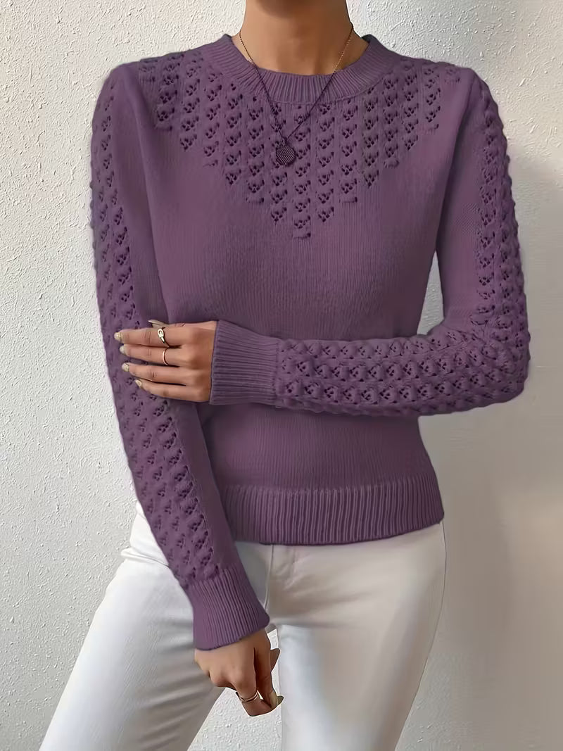 Pull à Manches Longues avec Détails en Dentelle pour Femme | Idéal pour un Usage Quotidien