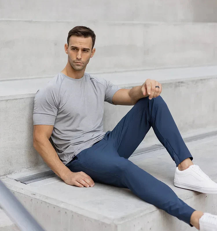 Pantalon Fonctionnel avec Coupe Ajustée Et Taille Élastique pour Homme | Idéal pour Les Activités Quotidiennes