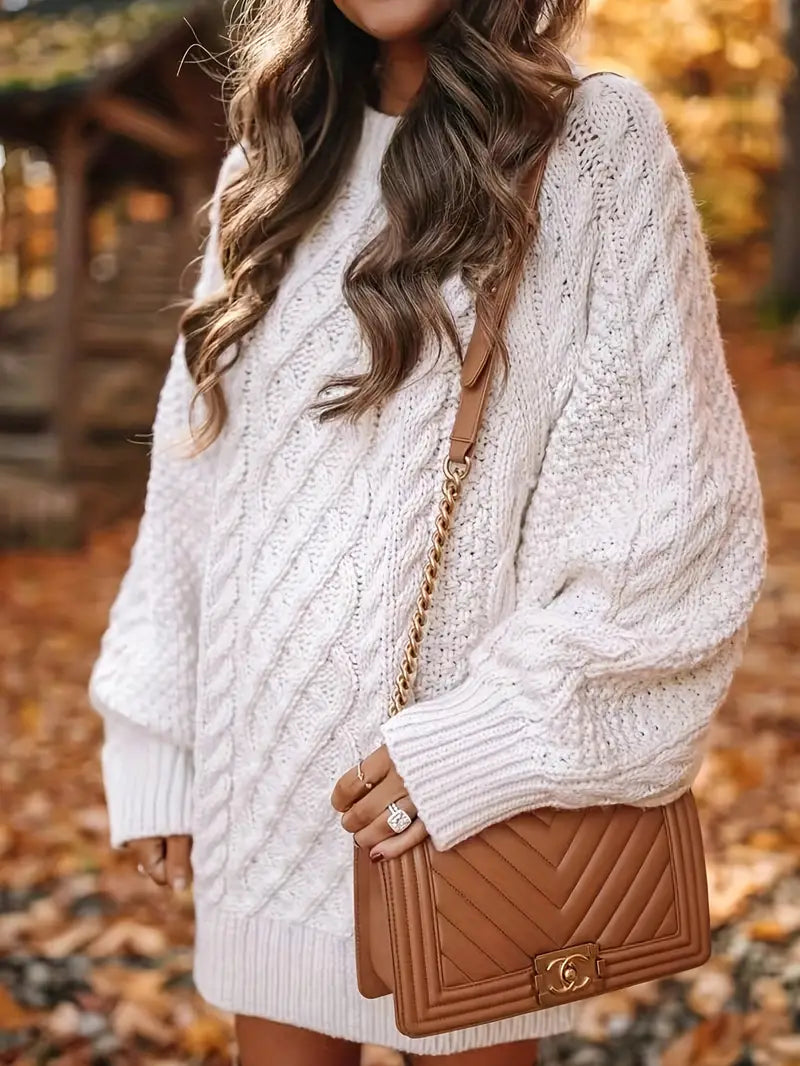 Robe Pull Avec Maille Torsadée Pour Femmes | Idéale Pour Un Usage Quotidien