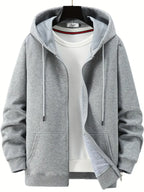 Sweat À Capuche Zippé Avec Cordon Pour Hommes | Idéal Pour L’Automne